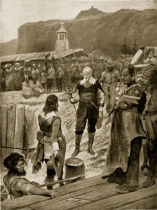 Le premier pas de la Grande-Bretagne au Québec, illustration de 