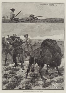 Chasseurs de bisons au Montana, Amérique du Nord - Richard Caton Woodville junior