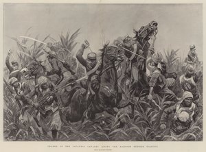 Charge de la cavalerie japonaise parmi les bambous à l