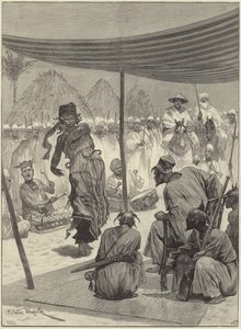 Danse devant le Roi des Sofas en Afrique de l