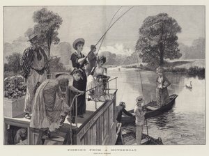Pêche depuis une maison-bateau - Richard Caton Woodville junior