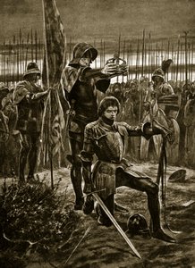 Henri VII couronné à Bosworth, illustration de 