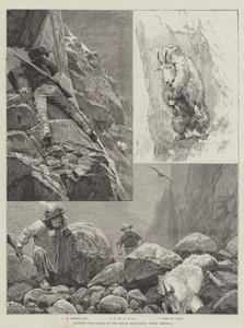 Chasse aux chèvres sauvages dans les montagnes Rocheuses, Amérique du Nord - Richard Caton Woodville junior