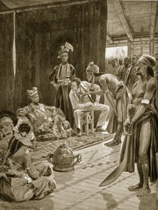 Sir James Brooke à Bornéo, 1842, illustration de 
