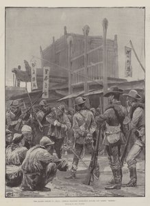 Les forces alliées en Chine, soldats allemands fouillant les maisons à la recherche de boxeurs armés