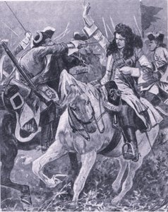 La bataille de Malplaquet, 11 septembre 1709, illustration de British Battles on Land and Sea, 1915 - Richard Caton Woodville junior