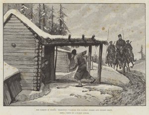 La famine en Russie, recherche de villages pour des réserves cachées et des grains volés
