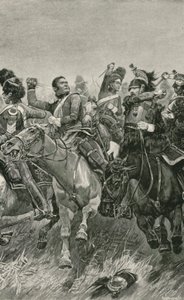 La Charge vaillante des Scots Greys à la bataille de Waterloo - Richard Caton Woodville junior
