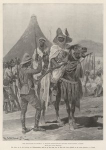 Les hostilités au Nigeria, un officier expéditionnaire britannique interviewant un chef - Richard Caton Woodville junior