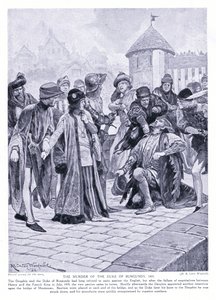 Le meurtre du duc de Bourgogne AD1419, années 1920 - Richard Caton Woodville junior