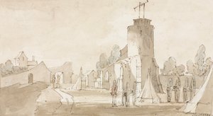 Mont St Jean, le village de la bataille de Waterloo, au sud de Bruxelles, 1815 - Richard Colt Hoare
