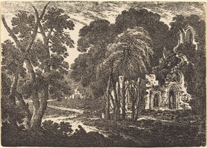 Abbaye en ruines parmi les arbres - Richard Cooper II