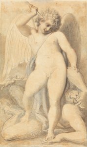 Cupidon maîtrisant un satyre - Richard Cosway
