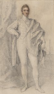 Portrait de George, 5ème duc de Marlborough, avec Blenheim au loin, 1817-1821 - Richard Cosway