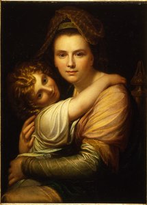 Portrait de la femme et de la fille de l