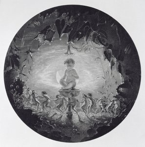Puck et les fées, gravé par William Home Lizars (1788-1859)