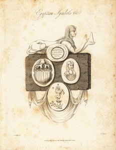 Sphinx égyptien, scarabée, Horus, etc., 1823