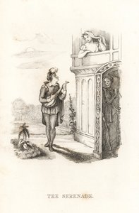 Le squelette de la Mort et le ménestrel, 1827 (gravure)
