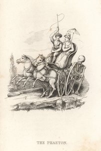 Le squelette de la Mort et le Phaéton, 1827 (gravure) - Richard Dagley