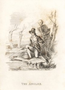 Le squelette de la Mort et le pêcheur, 1827 (gravure) - Richard Dagley