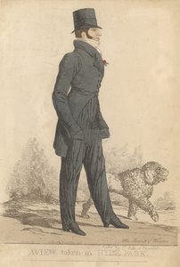 Henry Somerset, 7e duc de Beaufort; Une vue prise à Hyde Park - Richard Dighton