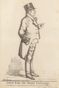 Lee La Chamette (1817); Une vue de la Bourse Royale, 1817 - Richard Dighton
