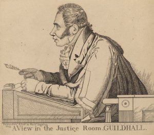 Sir Matthew Wood; Une vue dans la salle de justice, Guildhall