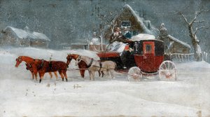 Coche dans la tempête d