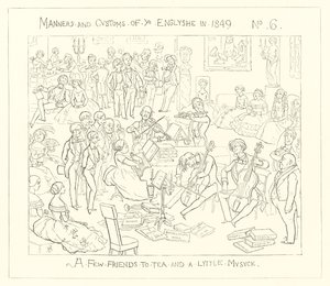 1849, Quelques amis pour le thé et un peu de musique - Richard Doyle