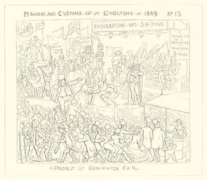 1849, Une perspective de la foire de Greenwich - Richard Doyle