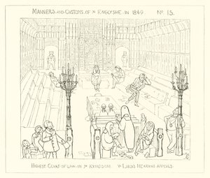 1849, La plus haute cour de justice du royaume, Les Lords entendant des appels - Richard Doyle