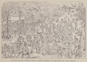 Page du Tour américain de Messieurs Brown, Jones et Robinson (gravure) - Richard Doyle