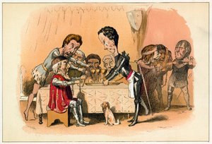 Le Prince Noir servant son prisonnier le roi Jean - Richard Doyle