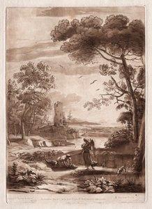 Liber Veritatis : No. 50, Une scène de rivière avec Tobie et l