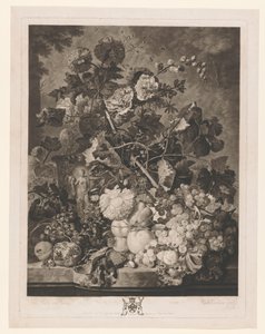 Nature morte de fruits et fleurs
