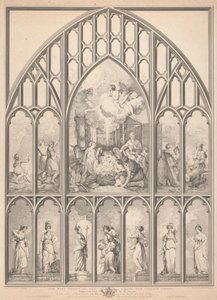 La fenêtre ouest de la chapelle, New College Oxford - Richard Earlom