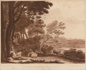 Paysage n° 15 de "Liber Veritatis" - Richard Earlom after Claude Lorrain