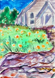 Église sur une colline, Tiburon, 2017 - Richard Fox