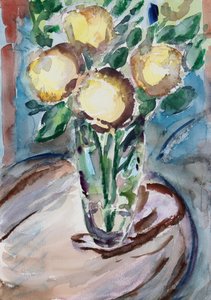 Fleurs sur table de bout, 2020