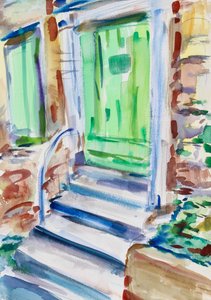 Porte verte et volets, 2021