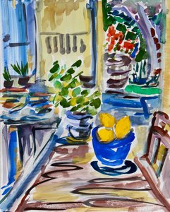 Citrons dans un bol bleu, 2021