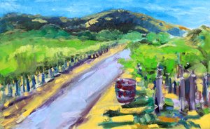 Vignoble avec tonneau, Napa - Richard Fox