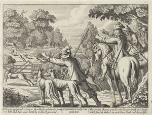 Cerfs poursuivis par des chiens de chasse - Richard Gaywood (possibly)