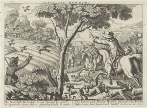 Chasse à la perdrix (Diverses manières de chasser, fauconner et pêcher, selon la manière anglaise) - Richard Gaywood (possibly)