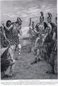 Agricola reçoit un petit roi irlandais, illustration de 