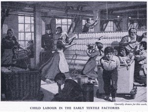 Travail des enfants dans les premières usines textiles, vers 1950 - Richard Henry Brock
