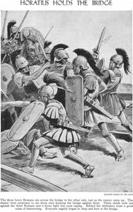 Horatius tient le pont, vers les années 1940 - Richard Henry Brock