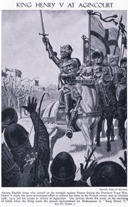 Le roi Henri à Azincourt 1415 après J.-C., vers 1950 - Richard Henry Brock
