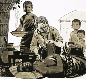 Un homme avec une mission : Le médecin musicien (Albert Schweitzer) (illustration)