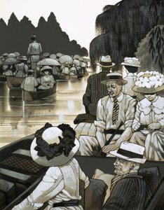 Les débutantes "sortent" du Royal Henley lorsque la rivière est remplie de bateaux à aubes